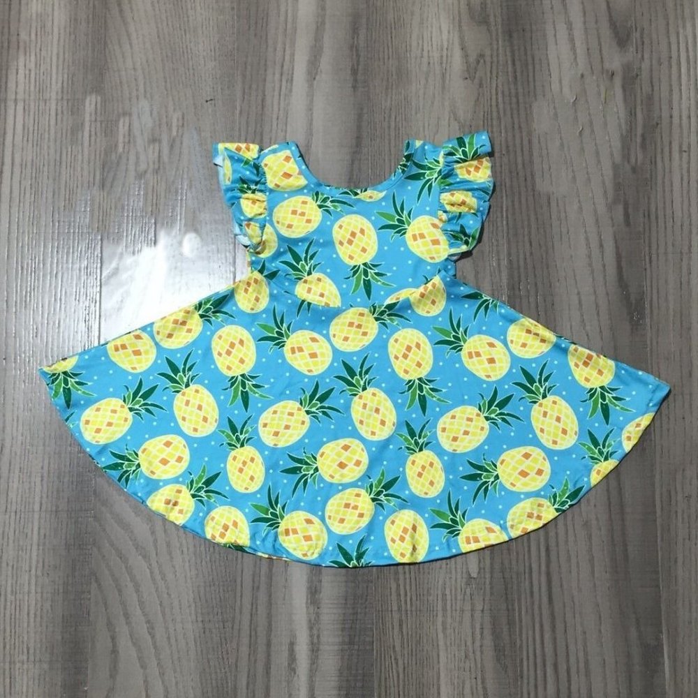 Boutique Pineapple Girls Short Sleeve Dress